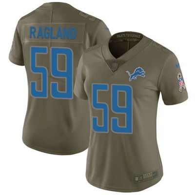 Nike Detroit Lions #59 Reggie Ragland Olive Women's Stitched NFL Limited 2017 Salute To Service Jersey